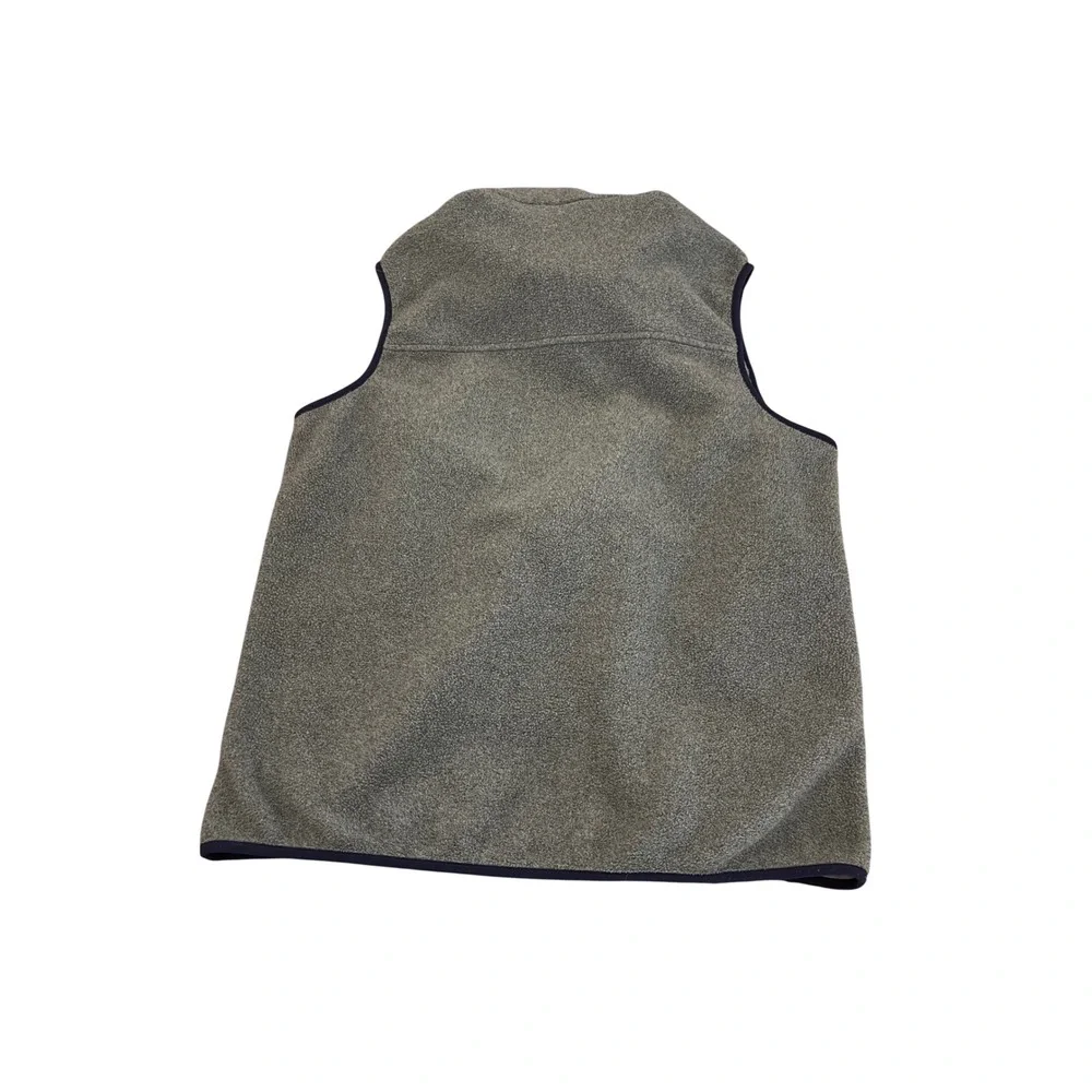 Patagonia Synchilla Fleece Vest Mens Large Gray Navy Blue Full Zip 23011 Older